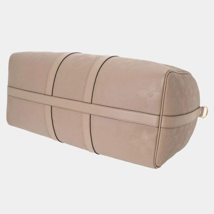 Pre Owned Louis Vuitton Monogram Keepall Bandouliere 45 2-Way Tourterelle Canvas Boston Bag