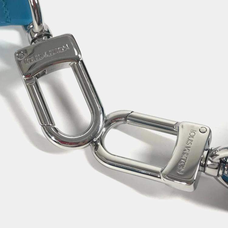 Pre Owned Louis Vuitton Sandwich Box Pochette Bag Handbag Leather Blue