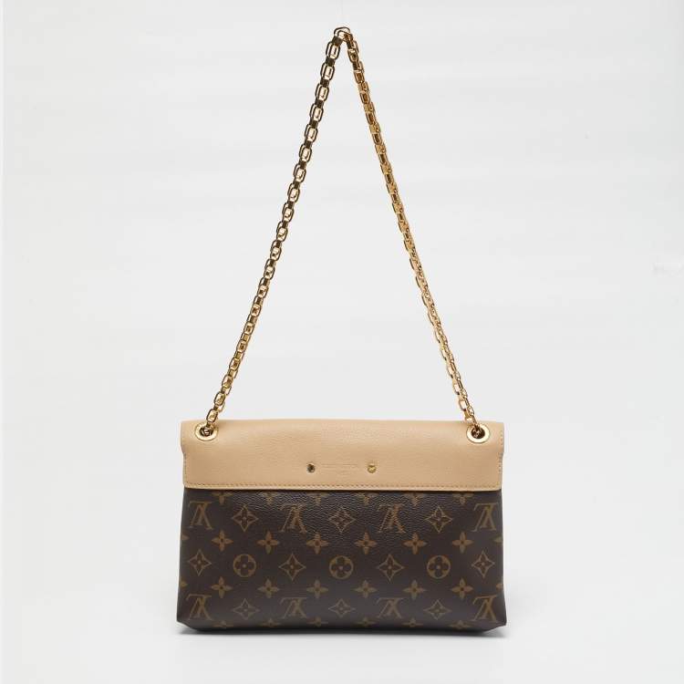 Pre Owned Louis Vuitton Pallas Chain Dune Monogram Canvas Bag