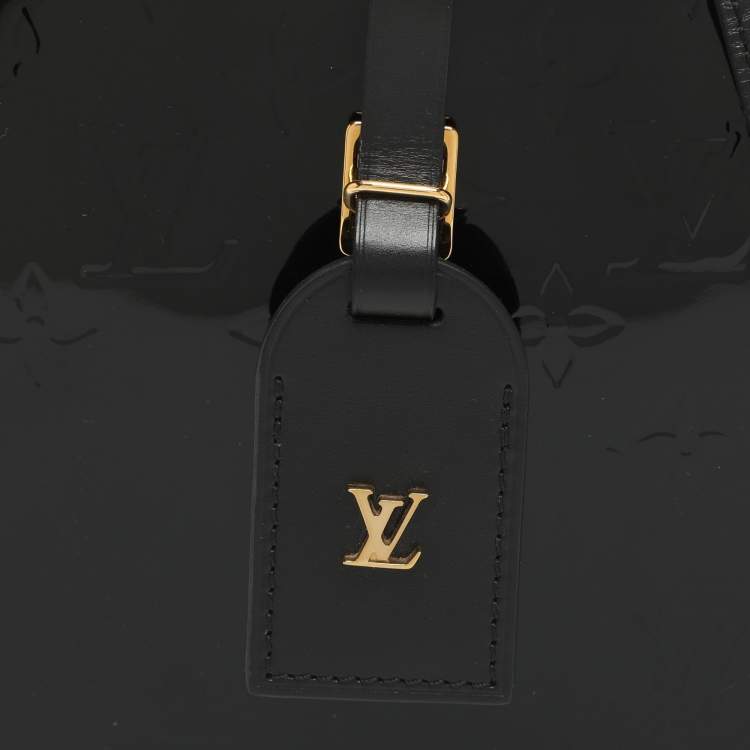 Pre Owned Louis Vuitton Boite Chapeau Souple MM Black Vernis and Leather Bag