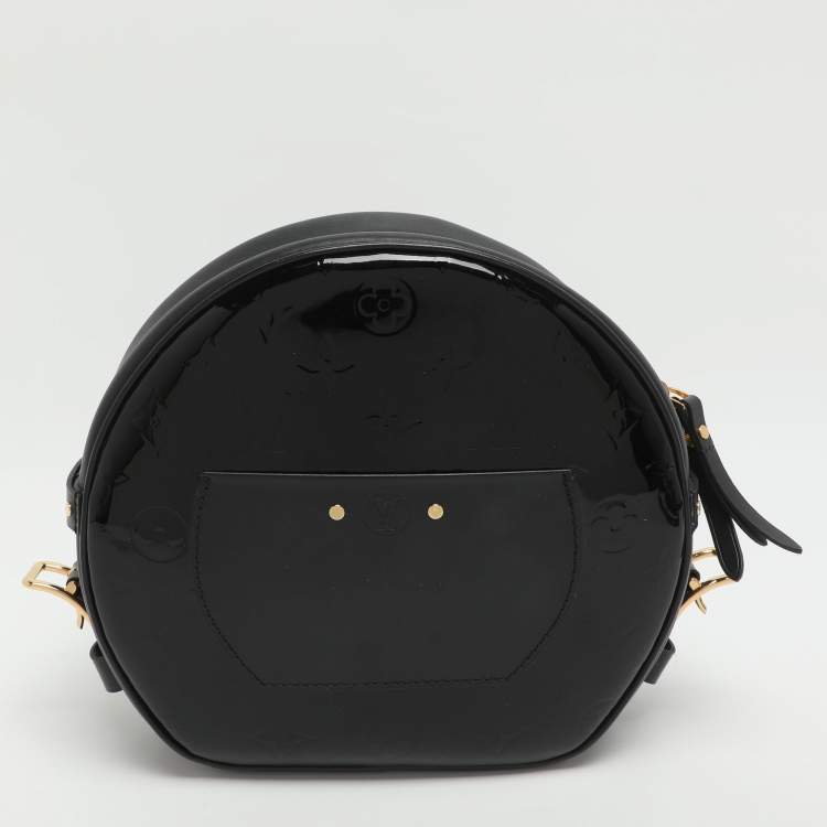 Pre Owned Louis Vuitton Boite Chapeau Souple MM Black Vernis and Leather Bag