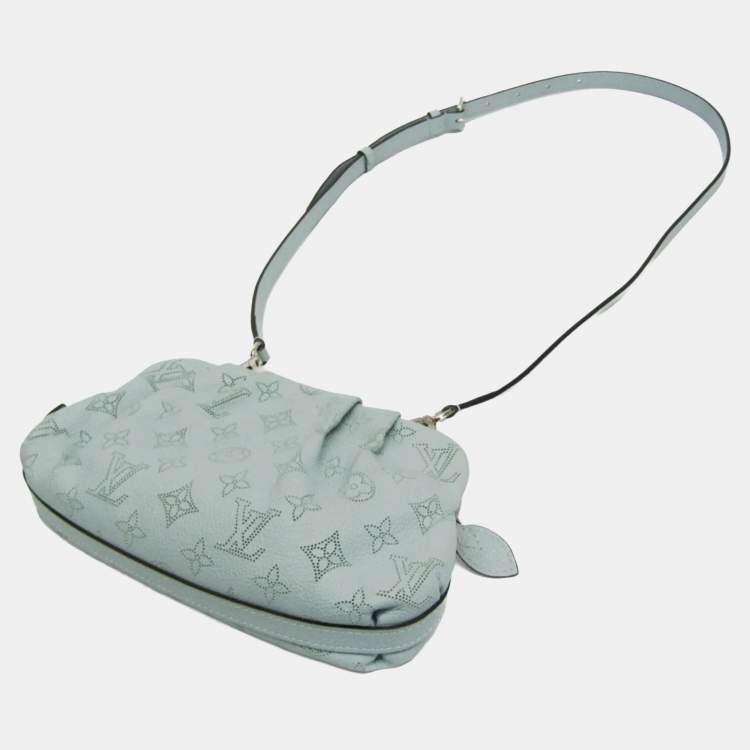 Pre Owned Louis Vuitton Mahina Scala Mini Pouch Shoulder Bag Light Green