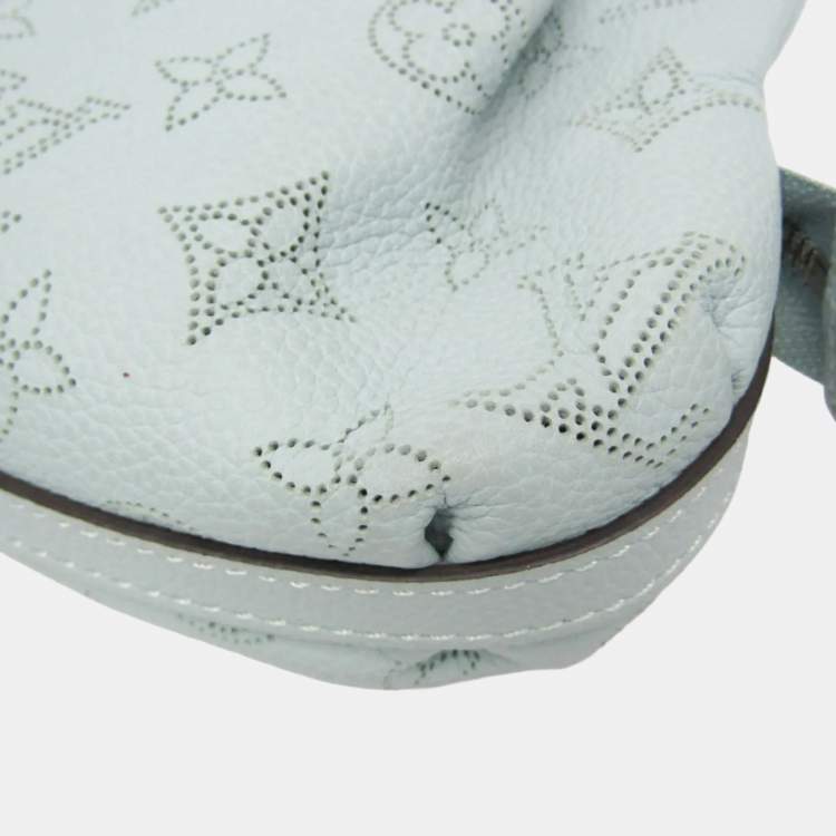 Pre Owned Louis Vuitton Mahina Scala Mini Pouch Shoulder Bag Light Green