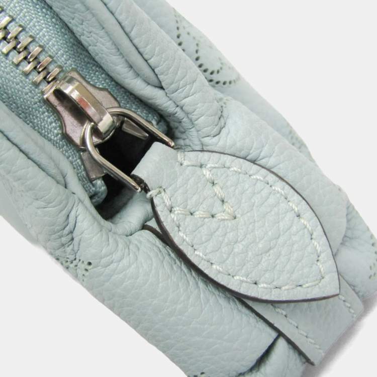 Pre Owned Louis Vuitton Mahina Scala Mini Pouch Shoulder Bag Light Green