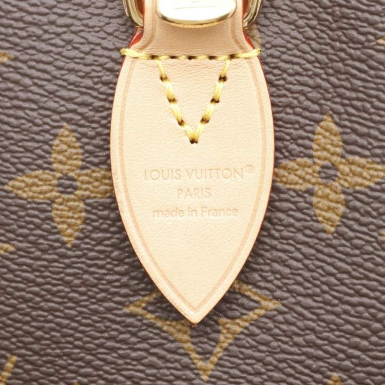 Pre Owned Louis Vuitton Speedy Bandouliere 20 Handbag Coated Canvas And Leather Monogram Brown