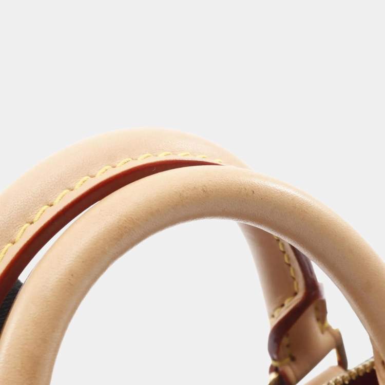 Pre Owned Louis Vuitton Speedy Bandouliere 20 Handbag Coated Canvas And Leather Monogram Brown