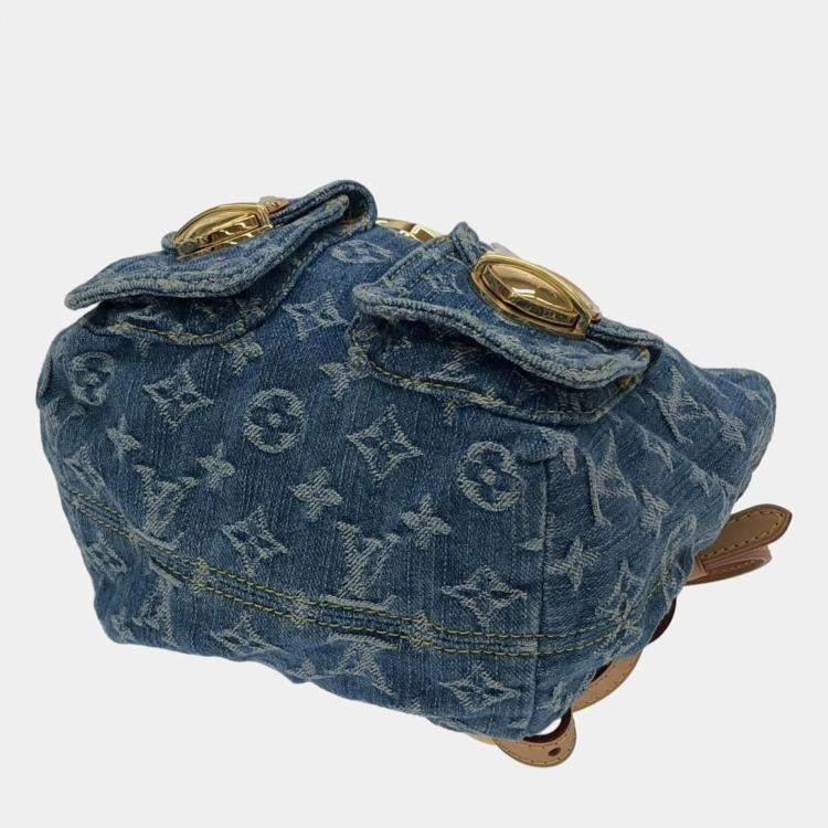Pre Owned Louis Vuitton Lv Remix Monogram Denim Venice Backpack