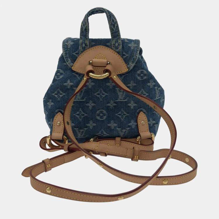 Pre Owned Louis Vuitton Lv Remix Monogram Denim Venice Backpack