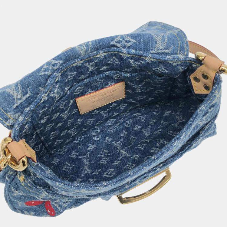 Pre Owned Louis Vuitton Monogram Cherry Denim Lv X Tm Sunset Shoulder Bag