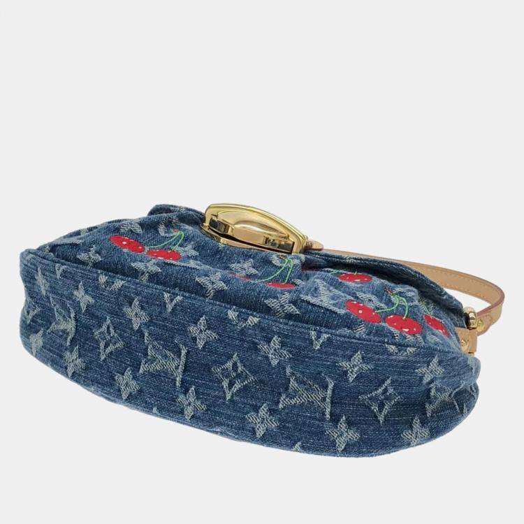 Pre Owned Louis Vuitton Monogram Cherry Denim Lv X Tm Sunset Shoulder Bag