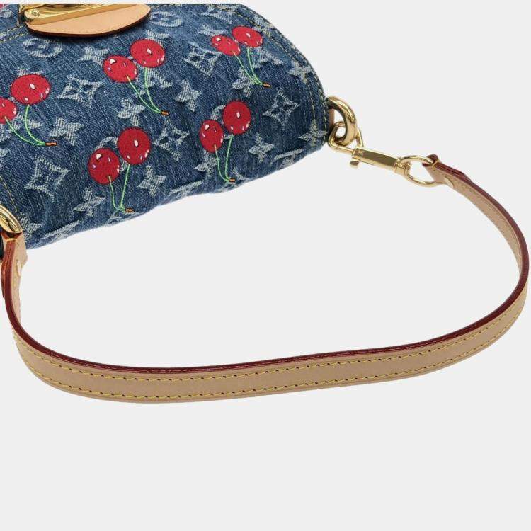 Pre Owned Louis Vuitton Monogram Cherry Denim Lv X Tm Sunset Shoulder Bag