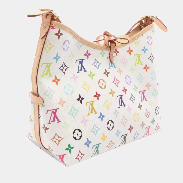 Pre Owned Louis Vuitton Lv X Tm Carryall Nm Pm Monogram Multicolore Shoulder Bag Coated Canvas And Leather White Multicolor