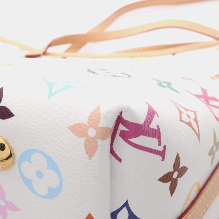 Pre Owned Louis Vuitton Lv X Tm Carryall Nm Pm Monogram Multicolore Shoulder Bag Coated Canvas And Leather White Multicolor