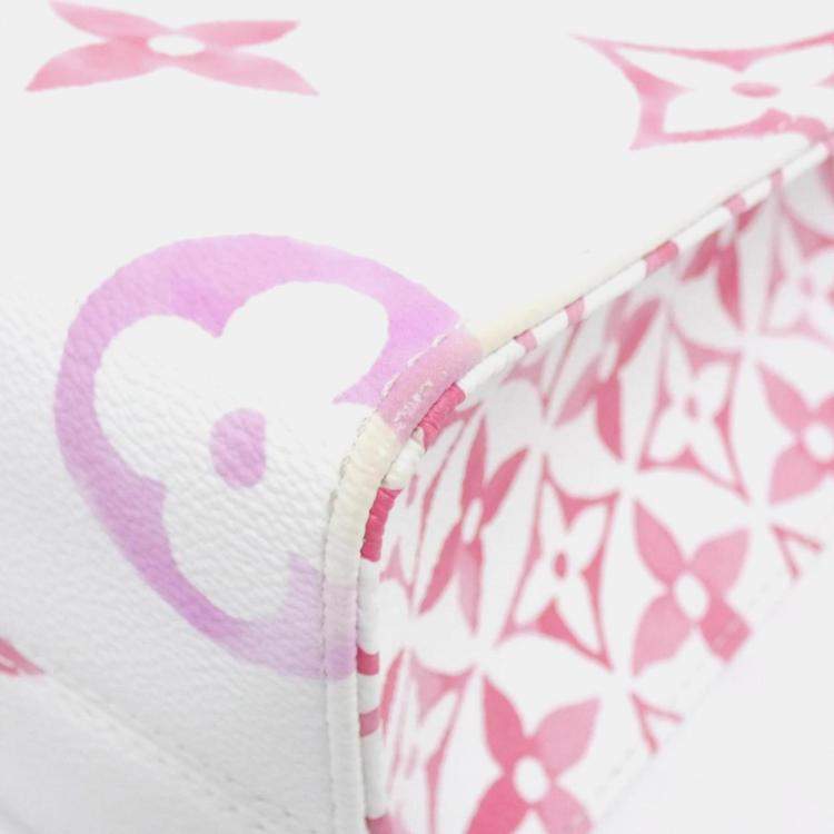 Pre Owned Louis Vuitton Monogram Flower Tile Lv By The On Go Pm Handbag