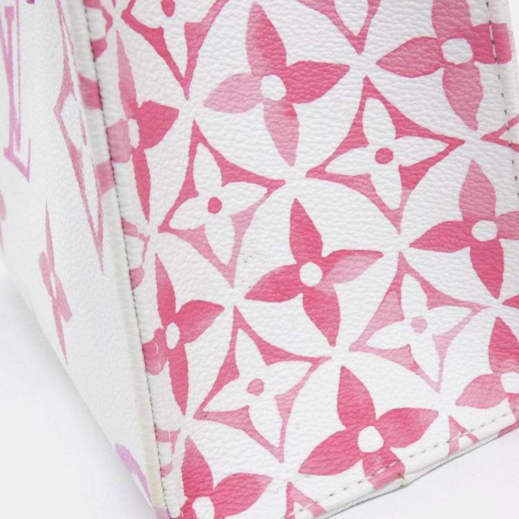 Pre Owned Louis Vuitton Monogram Flower Tile Lv By The On Go Pm Handbag