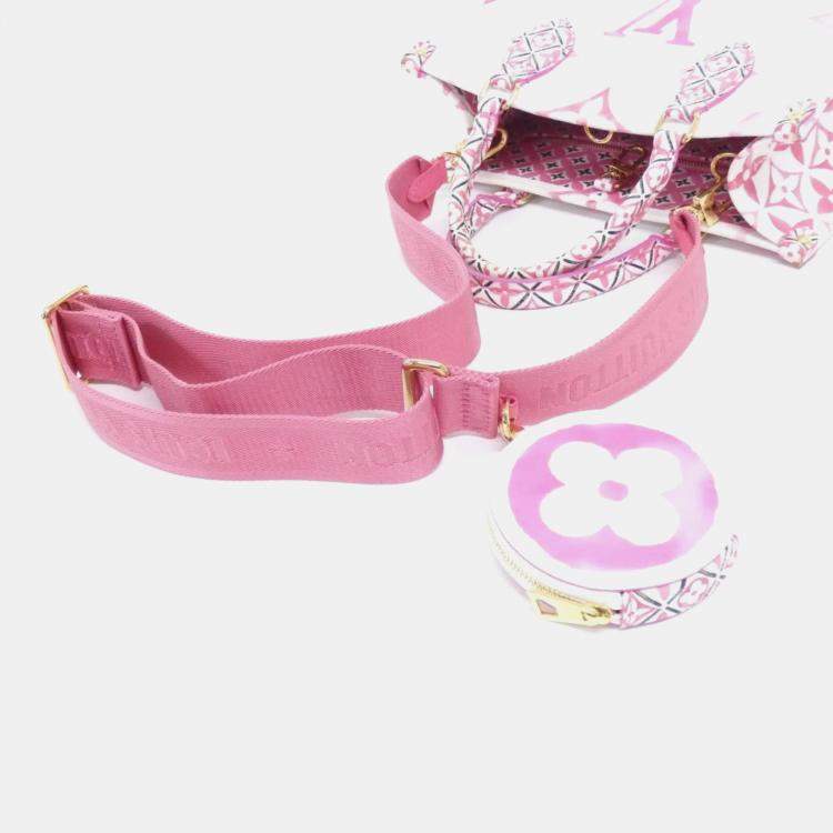 Pre Owned Louis Vuitton Monogram Flower Tile Lv By The On Go Pm Handbag