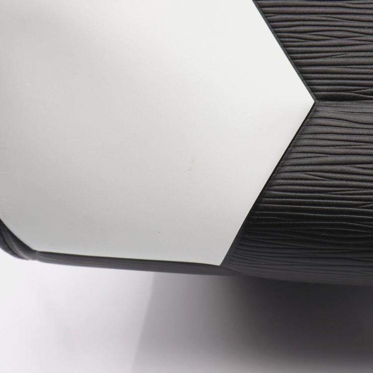 Pre Owned Louis Vuitton Keepall Bandouliere 50 Epi Leather Boston Bag In Noir Black And White