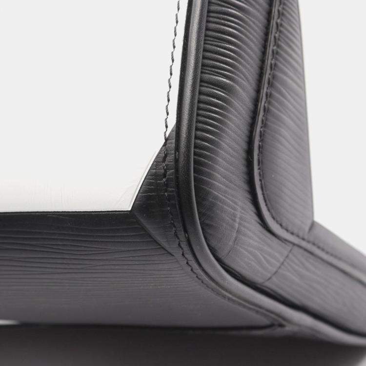 Pre Owned Louis Vuitton Keepall Bandouliere 50 Epi Leather Boston Bag In Noir Black And White