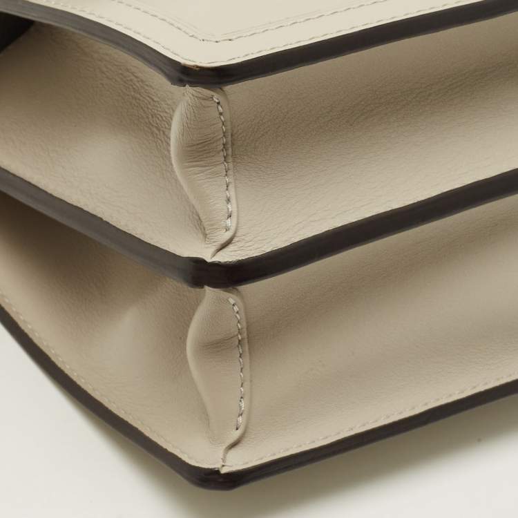 Pre Owned Louis Vuitton Dauphine MM Galet Leather Shoulder Bag