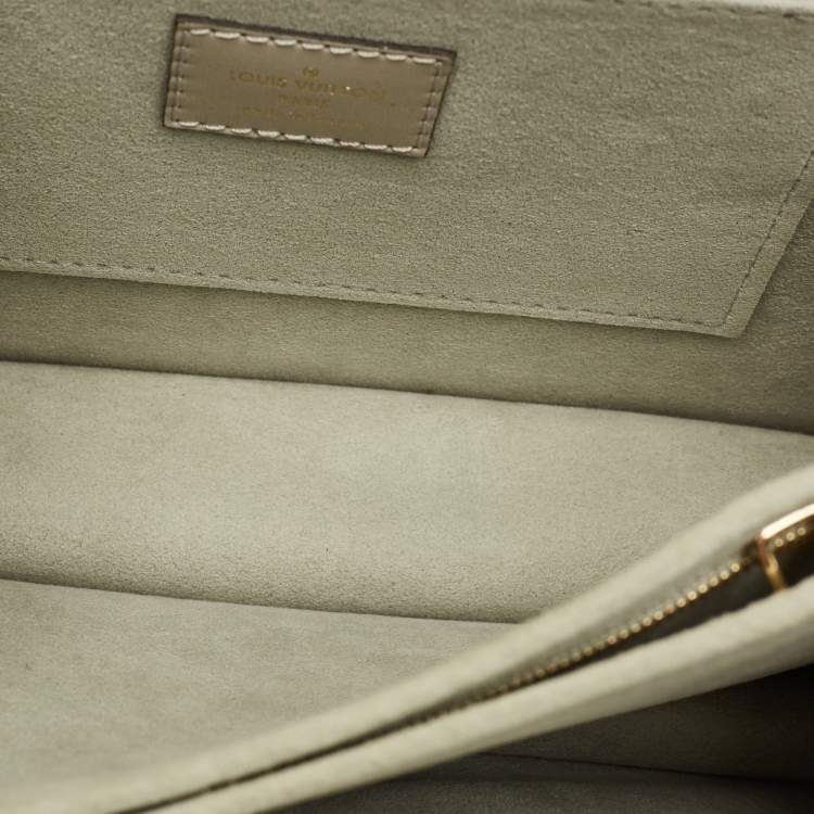 Pre Owned Louis Vuitton Dauphine MM Galet Leather Shoulder Bag