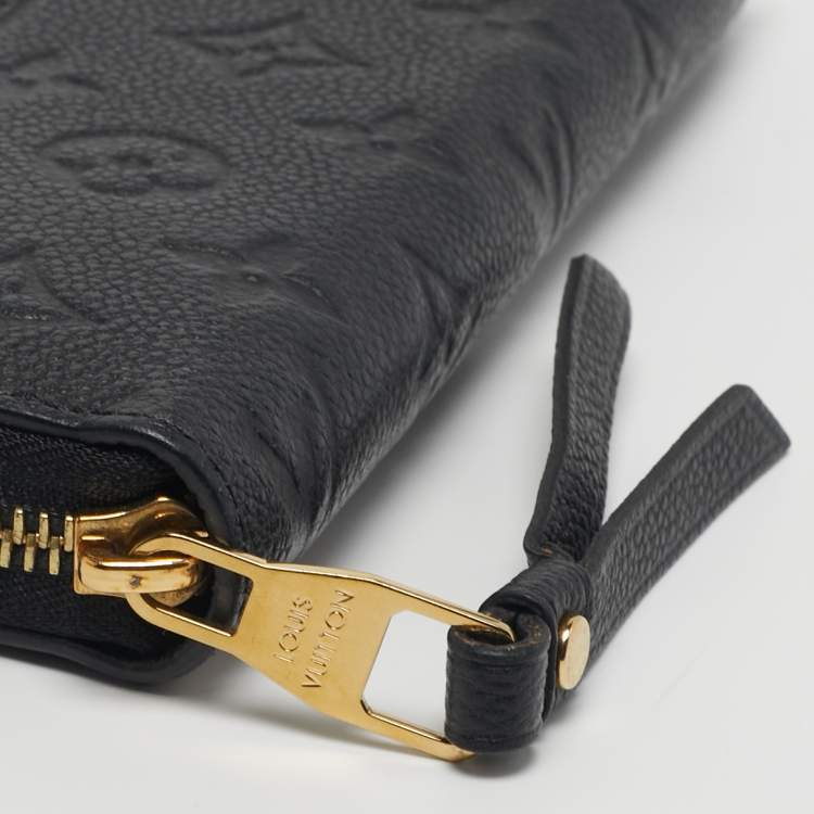 مملوكة مسبقًا Louis Vuitton Zippy Black Monogram Empreinte Leather Wallet