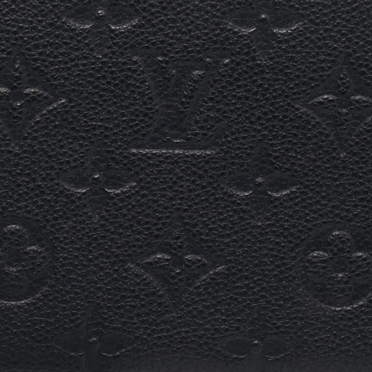 مملوكة مسبقًا Louis Vuitton Zippy Black Monogram Empreinte Leather Wallet