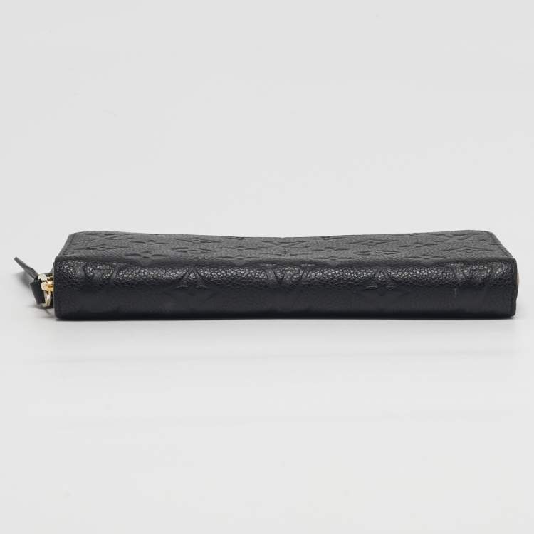 مملوكة مسبقًا Louis Vuitton Zippy Black Monogram Empreinte Leather Wallet