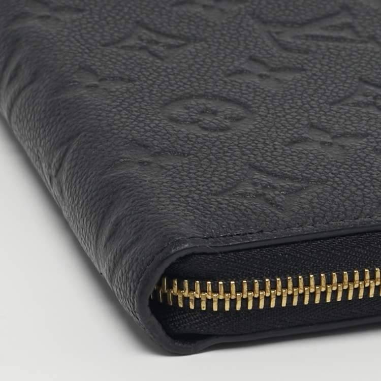 مملوكة مسبقًا Louis Vuitton Zippy Black Monogram Empreinte Leather Wallet