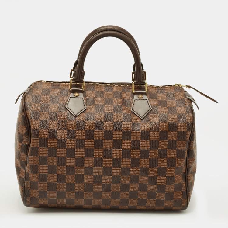 Pre Owned Louis Vuitton Speedy 30 Damier Ebene Canvas Bag