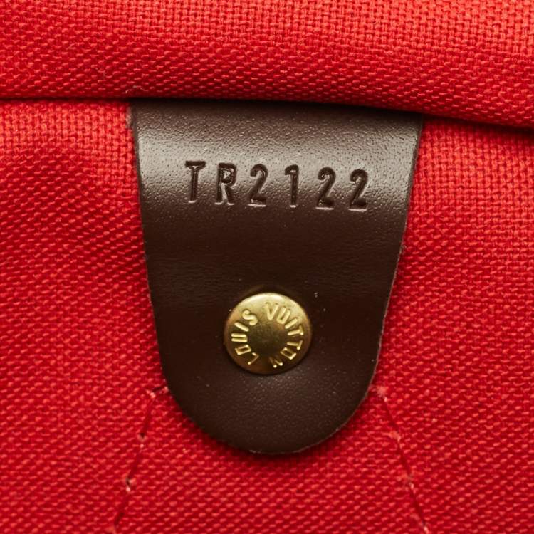 Pre Owned Louis Vuitton Speedy 30 Damier Ebene Canvas Bag