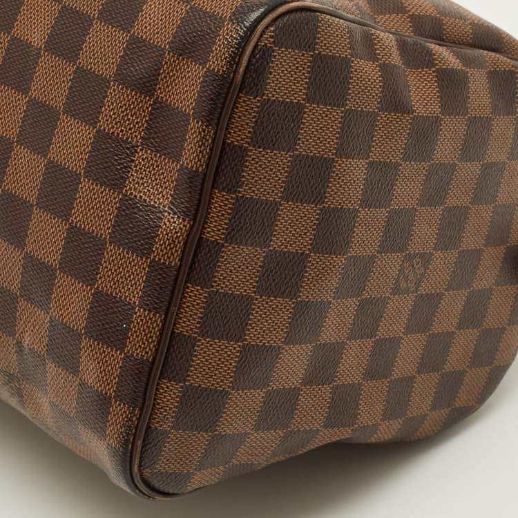 Pre Owned Louis Vuitton Speedy 30 Damier Ebene Canvas Bag