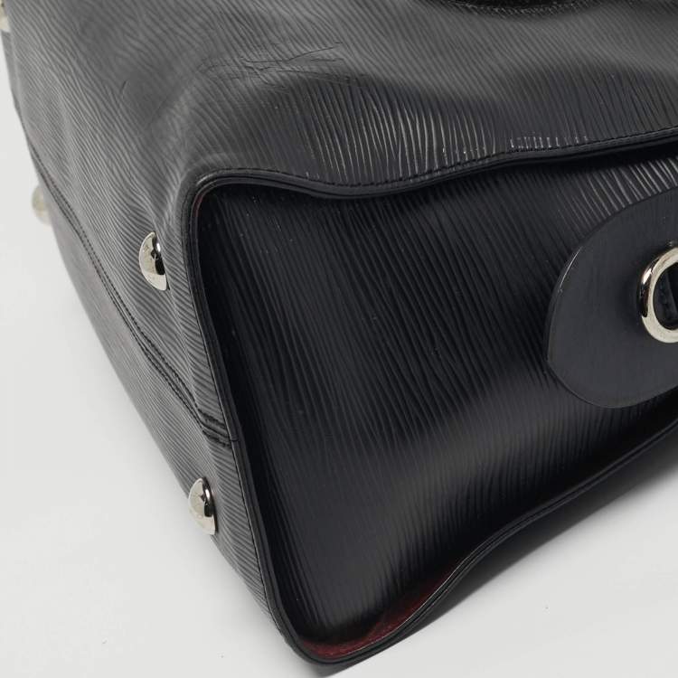 Pre Owned Louis Vuitton Tuileries Black/Red Epi Leather Bag