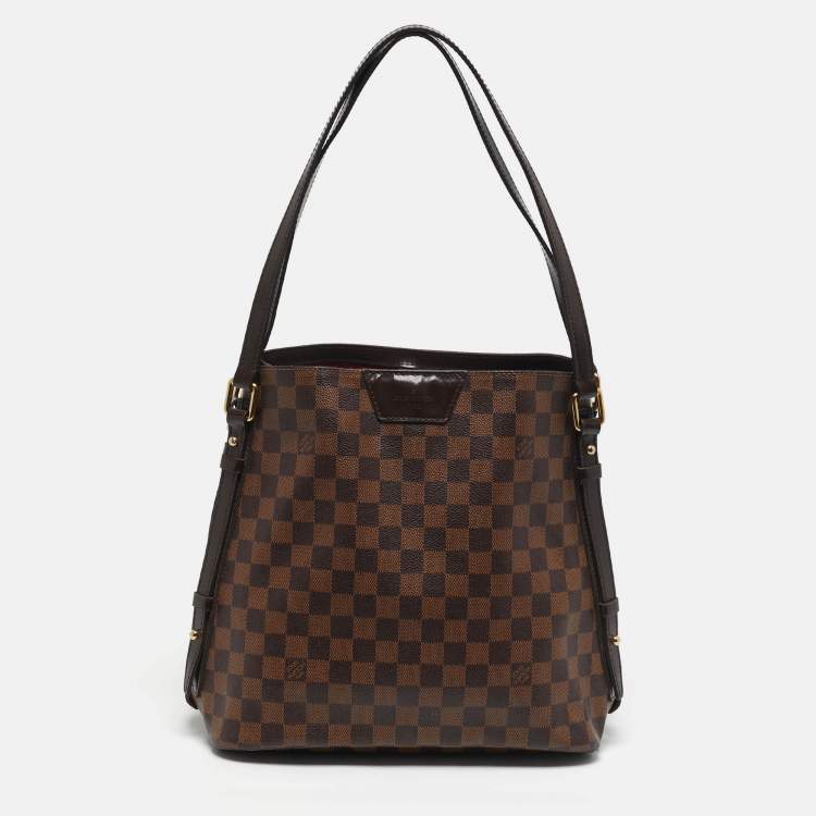 Pre Owned Louis Vuitton Cabas Rivington GM Damier Ebene Canvas Bag