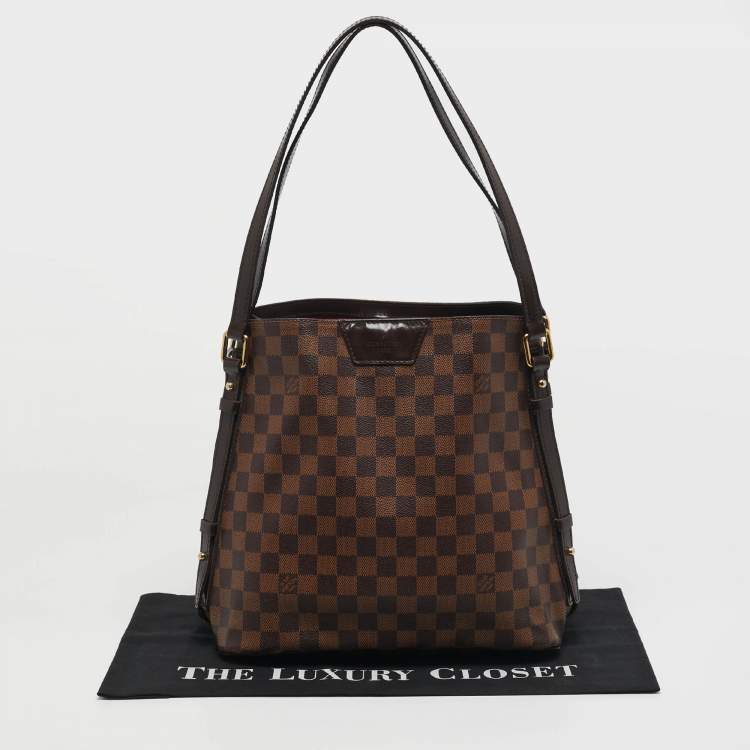 Pre Owned Louis Vuitton Cabas Rivington GM Damier Ebene Canvas Bag