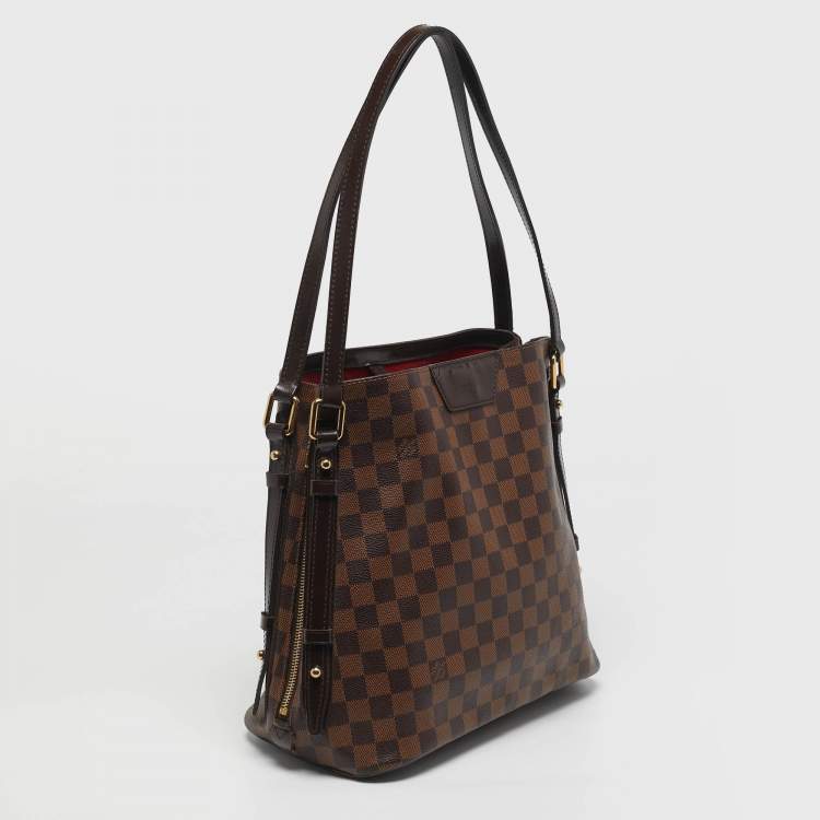 Pre Owned Louis Vuitton Cabas Rivington GM Damier Ebene Canvas Bag