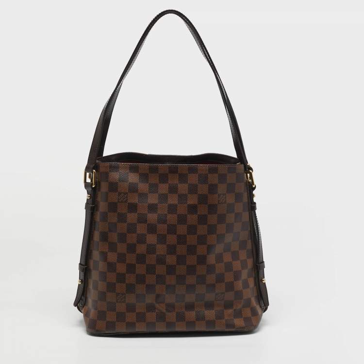 Pre Owned Louis Vuitton Cabas Rivington GM Damier Ebene Canvas Bag