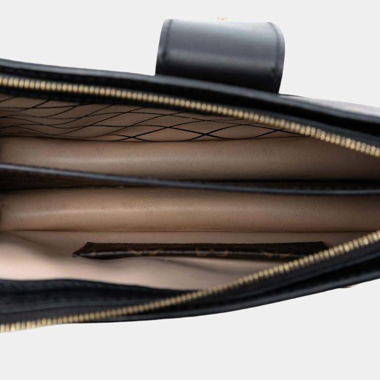 Pre Owned Louis Vuitton Brown Monogram Reverse Trunk Clutch