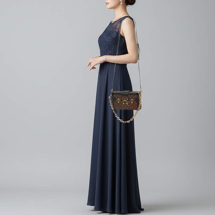 Pre Owned Louis Vuitton Petite Malle Monogram Canvas Clutch