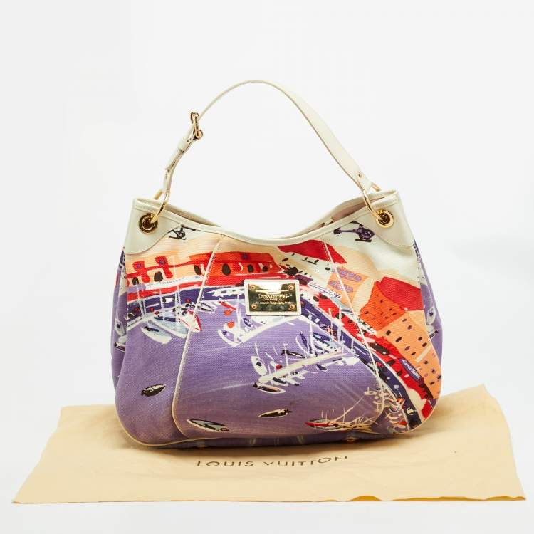 Pre Owned Louis Vuitton Riviera Cruise Galleria GM White/Multicolor Canvas Bag