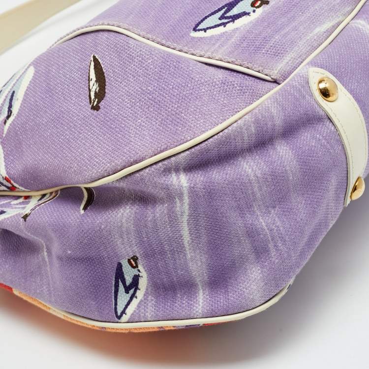 Pre Owned Louis Vuitton Riviera Cruise Galleria GM White/Multicolor Canvas Bag