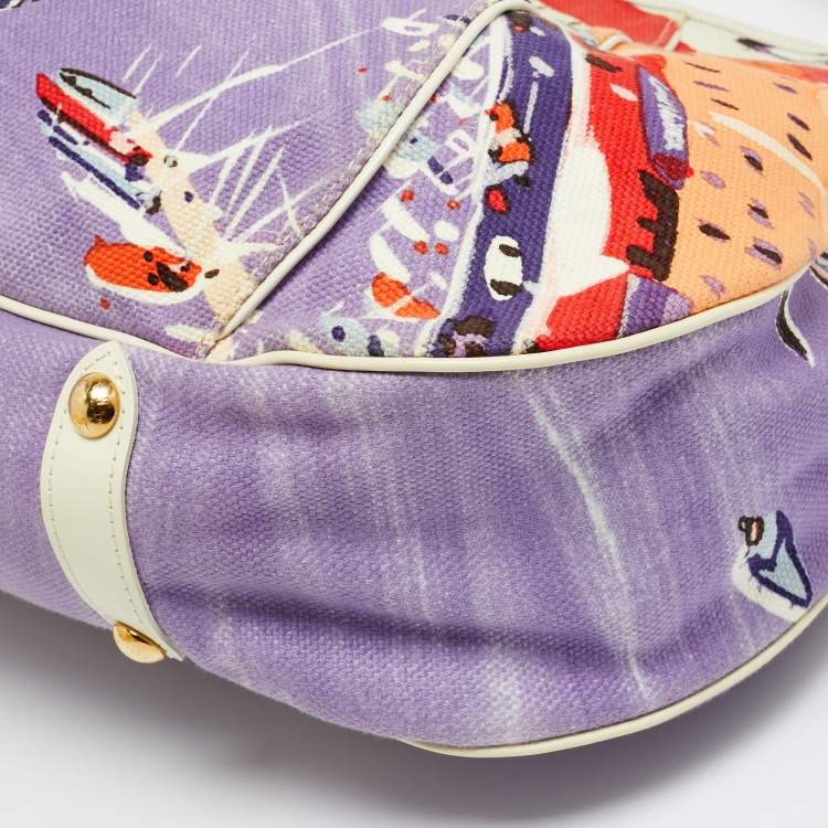 Pre Owned Louis Vuitton Riviera Cruise Galleria GM White/Multicolor Canvas Bag