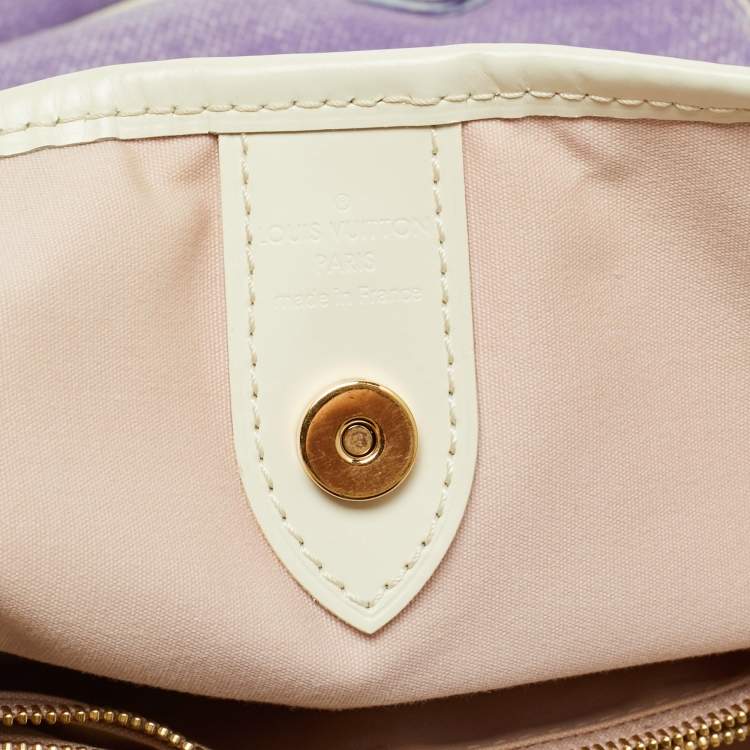 Pre Owned Louis Vuitton Riviera Cruise Galleria GM White/Multicolor Canvas Bag