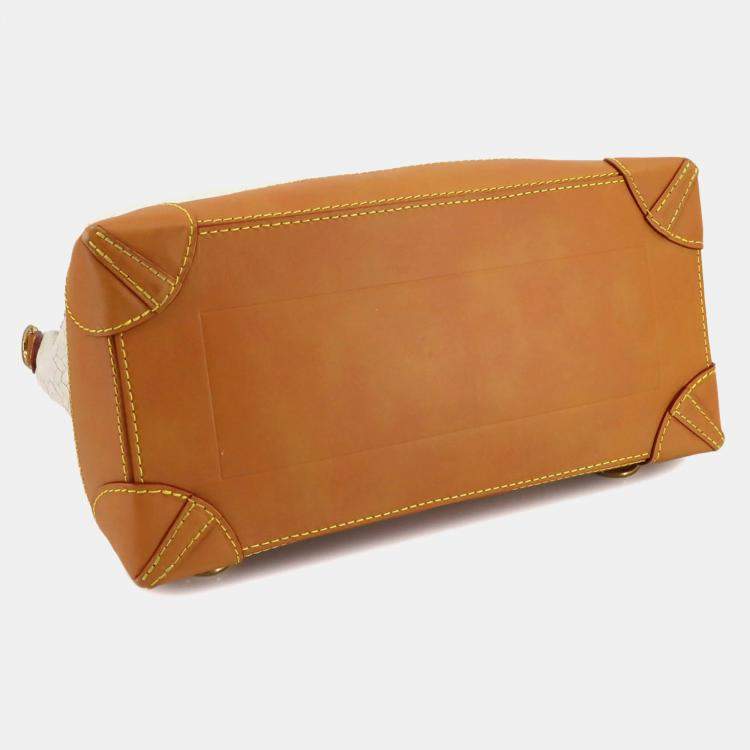 مملوكة مسبقًا Louis Vuitton Steamer 30 2-Way Hand/Shoulder Bag In Off-White Leather