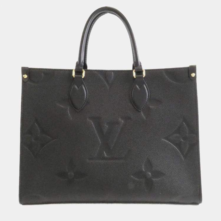 Pre Owned Louis Vuitton Black Monogram Empreinte On-The-Go MM Handbag