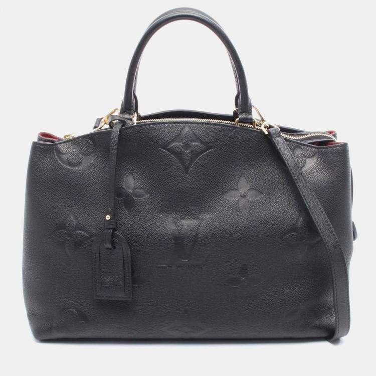 Pre Owned Louis Vuitton Grand Palais Mm Monogram Empreinte Handbag Leather Black