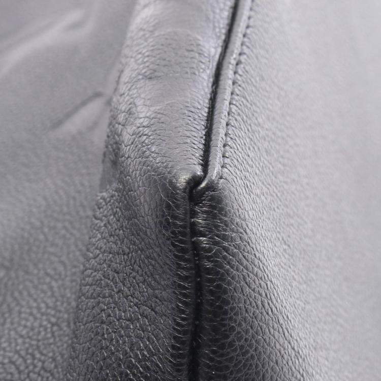 Pre Owned Louis Vuitton Grand Palais Mm Monogram Empreinte Handbag Leather Black