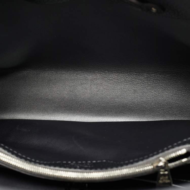 Pre Owned Louis Vuitton Capucines MM Grey Leather Bag