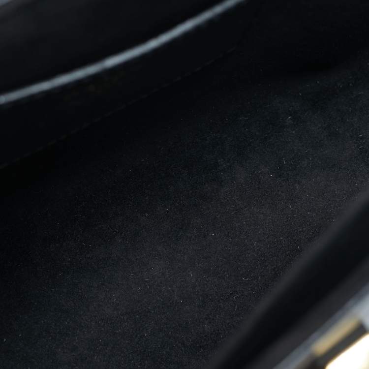 Pre Owned Louis Vuitton Twist MM Mechanical Flowers Black Epi Leather Shoulder Bag