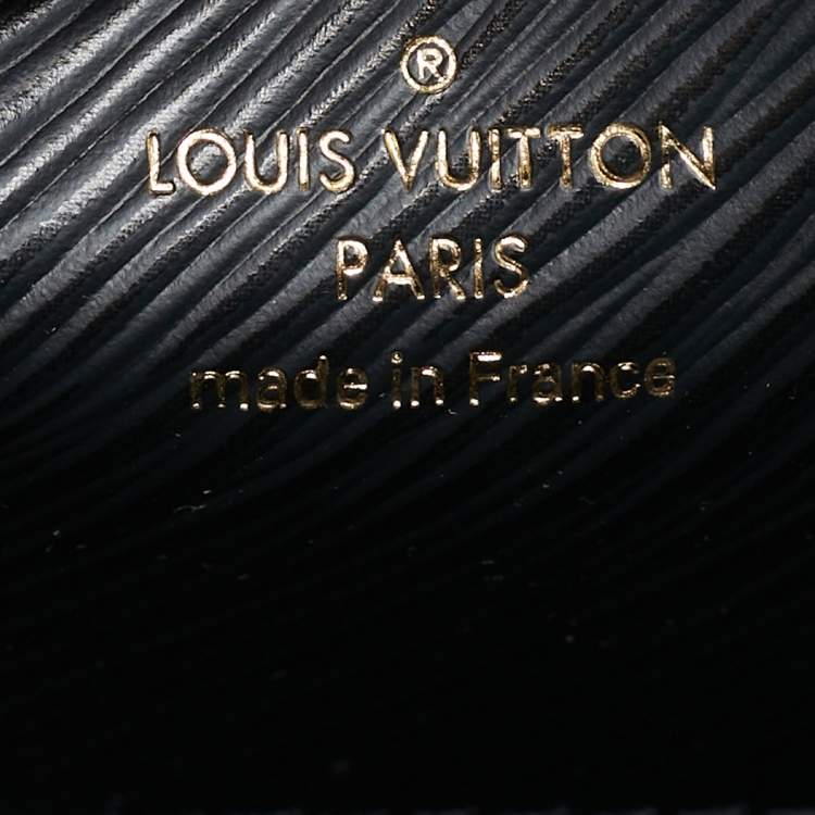Pre Owned Louis Vuitton Twist MM Mechanical Flowers Black Epi Leather Shoulder Bag