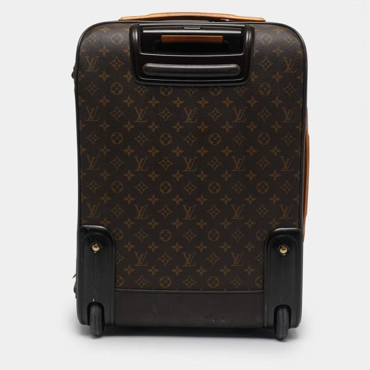 Pre Owned Louis Vuitton Business Pegase Legere 55 Monogram Canvas Luggage